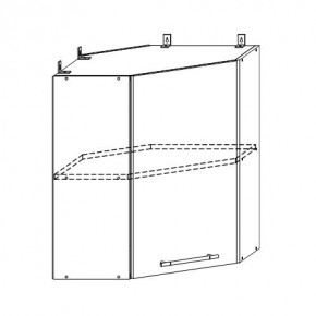 Монако ВПУ 600 шкаф верхний угловой в Артёмовске - artemovsk.mebelnovo.ru | фото