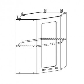 Монако ВПУС 550 шкаф верхний угловой в Артёмовске - artemovsk.mebelnovo.ru | фото
