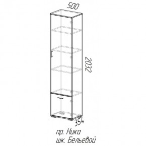 Шкаф бельевой Ника 500 в Артёмовске - artemovsk.mebelnovo.ru | фото
