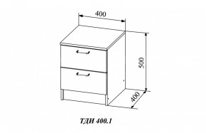 Тумба прикроватная Diamante ТДИ 400-1 в Артёмовске - artemovsk.mebelnovo.ru | фото