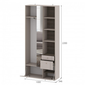 Вешалка с зеркалом Одетта (ВШ1) в Артёмовске - artemovsk.mebelnovo.ru | фото